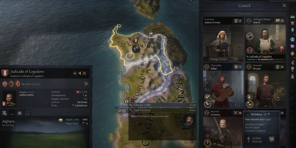 Crusader Kings III screen